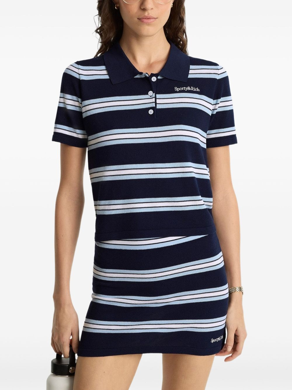striped polo shirt - 2
