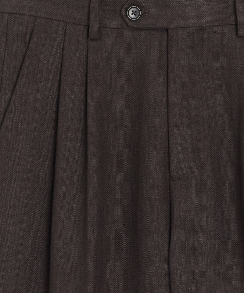 Italian Linen Herringbone Wythe Trouser 7