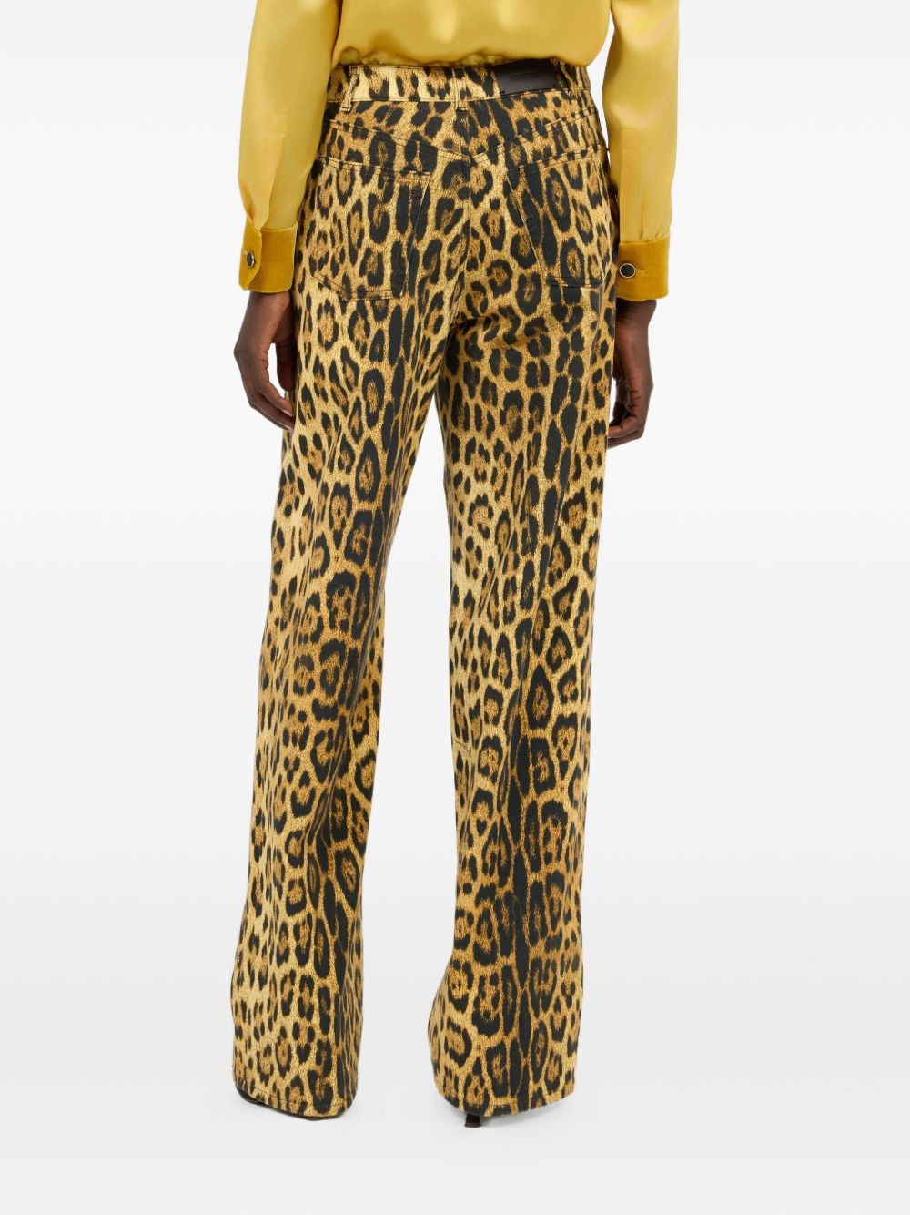 jaguar-print trousers - 4