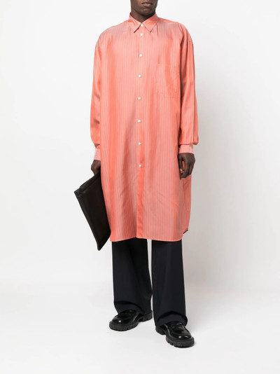 Comme des Garçons Homme Plus longline pinstripe shirt outlook