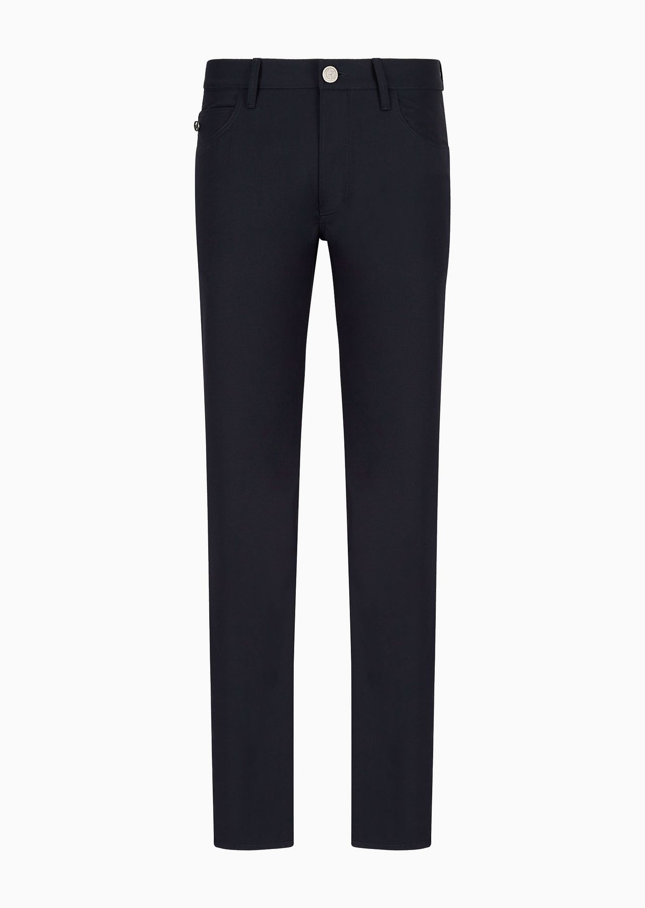 Five-pocket, regular-fit, virgin-wool trousers - 1