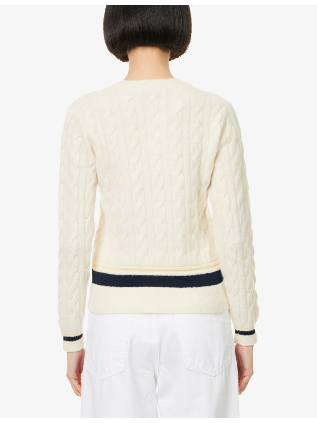 Cricket Cable-Knit Stretch-Wool Blend Jumper - 4