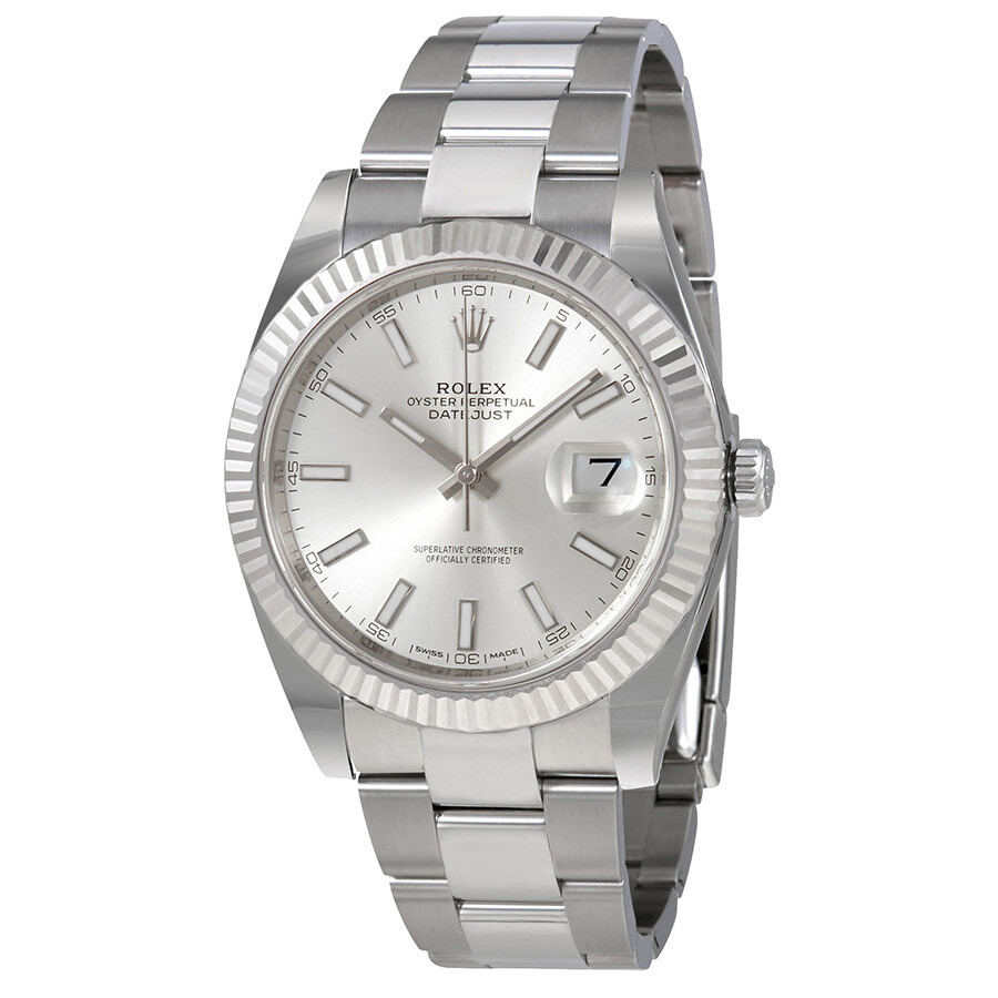 Pre-owned Rolex Datejust Silver Dial Men's Watch 126334SSO - 1