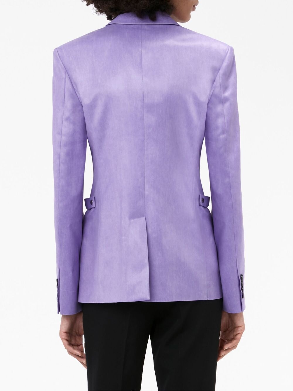 notched-lapels button-fastening blazer - 3