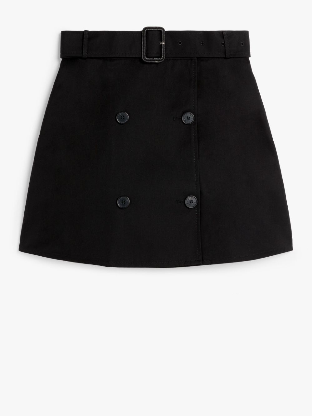 CORBY BLACK GABARDINE COTTON SKIRT - 1