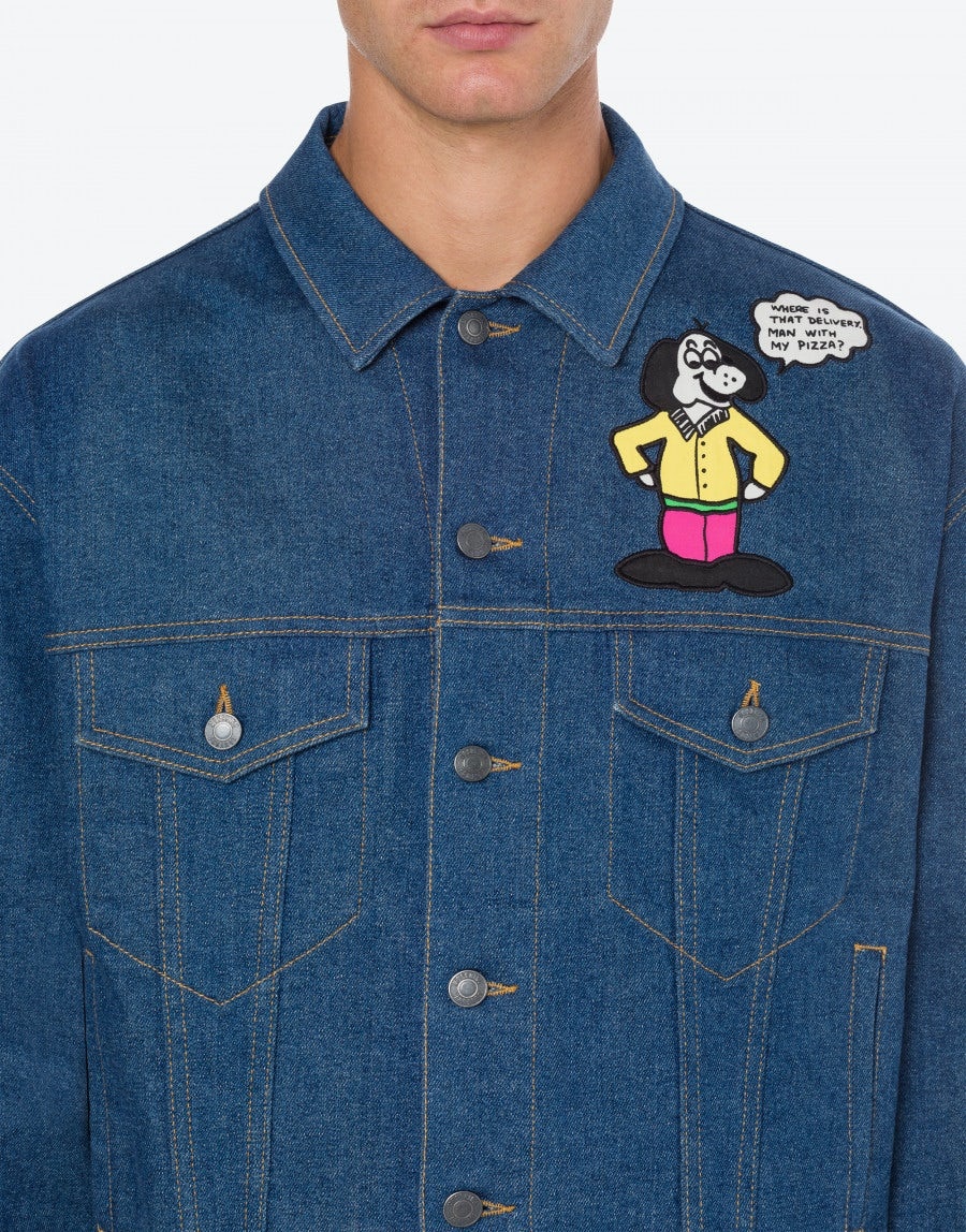 COMICS CHARACTERS STRETCH DENIM JACKET - 4