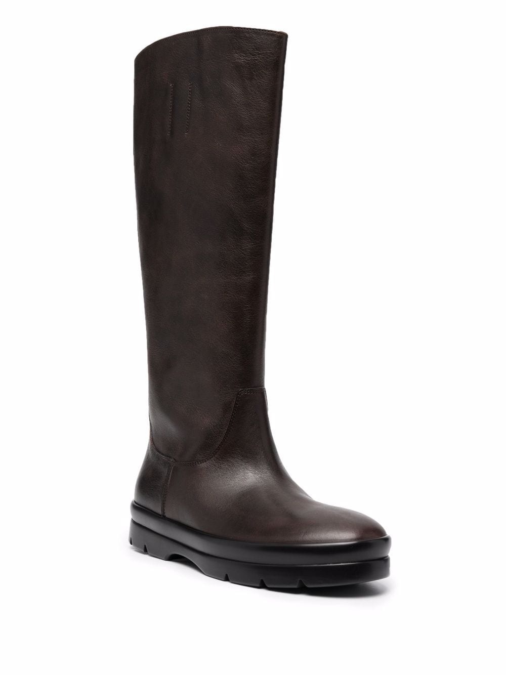 knee-length leather boots - 2