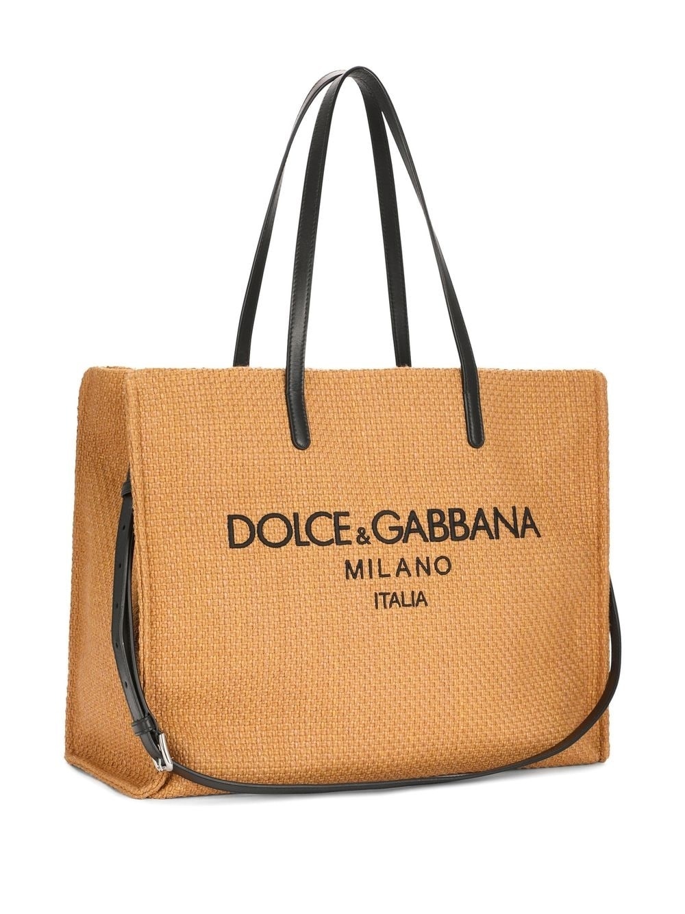 DOLCE&GABBANA Logo-embroidered faux-raffia トートバッグ DOLCE&GABBANA Logo-embroidered faux-raffia トートバッグ