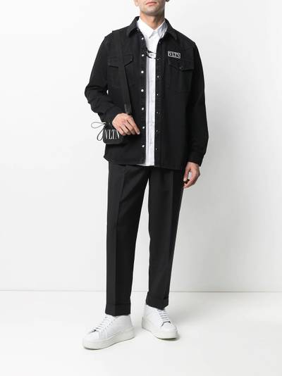 Valentino VLTN patch denim shirt outlook