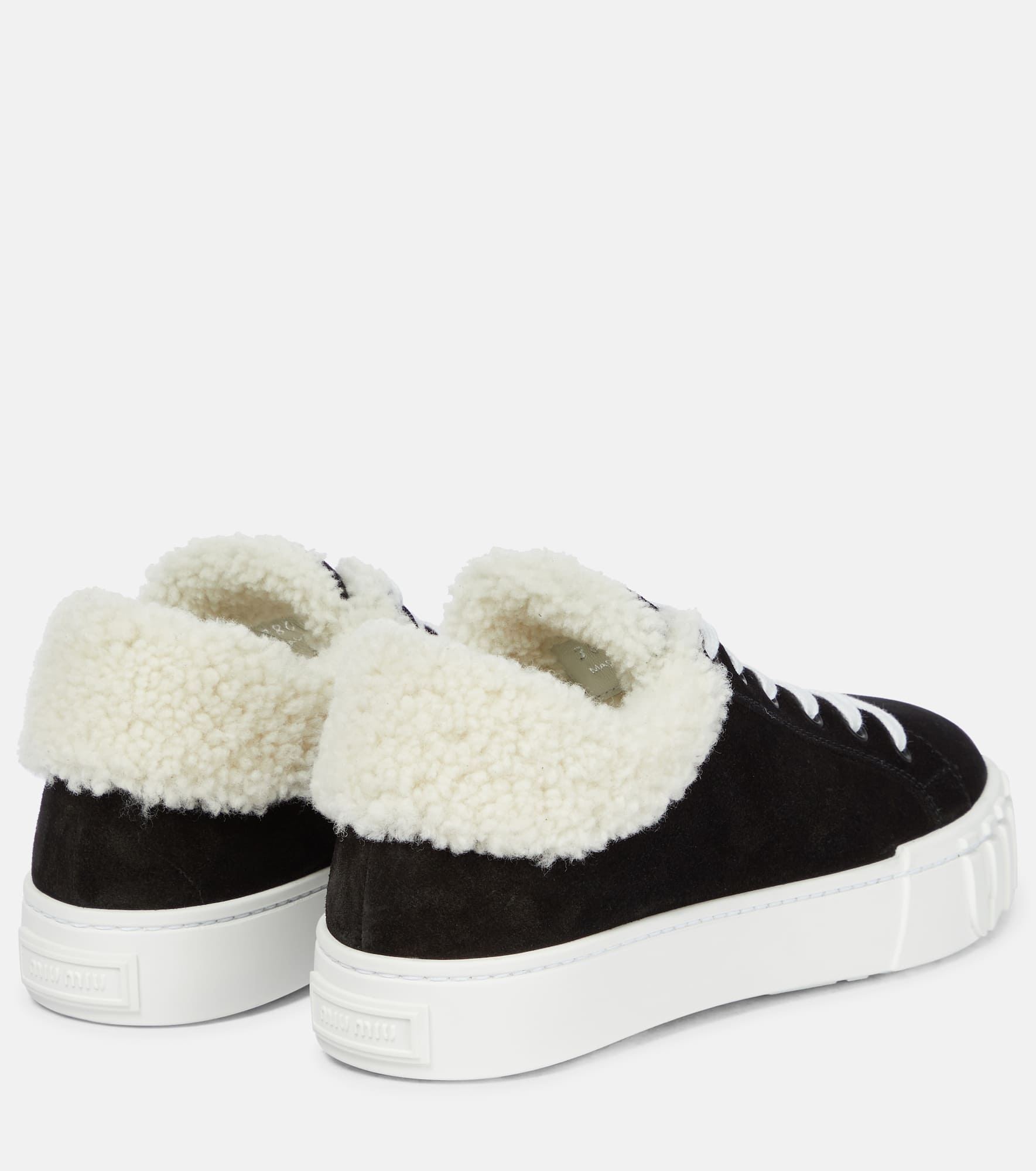 Shearling-lined suede sneakers - 3