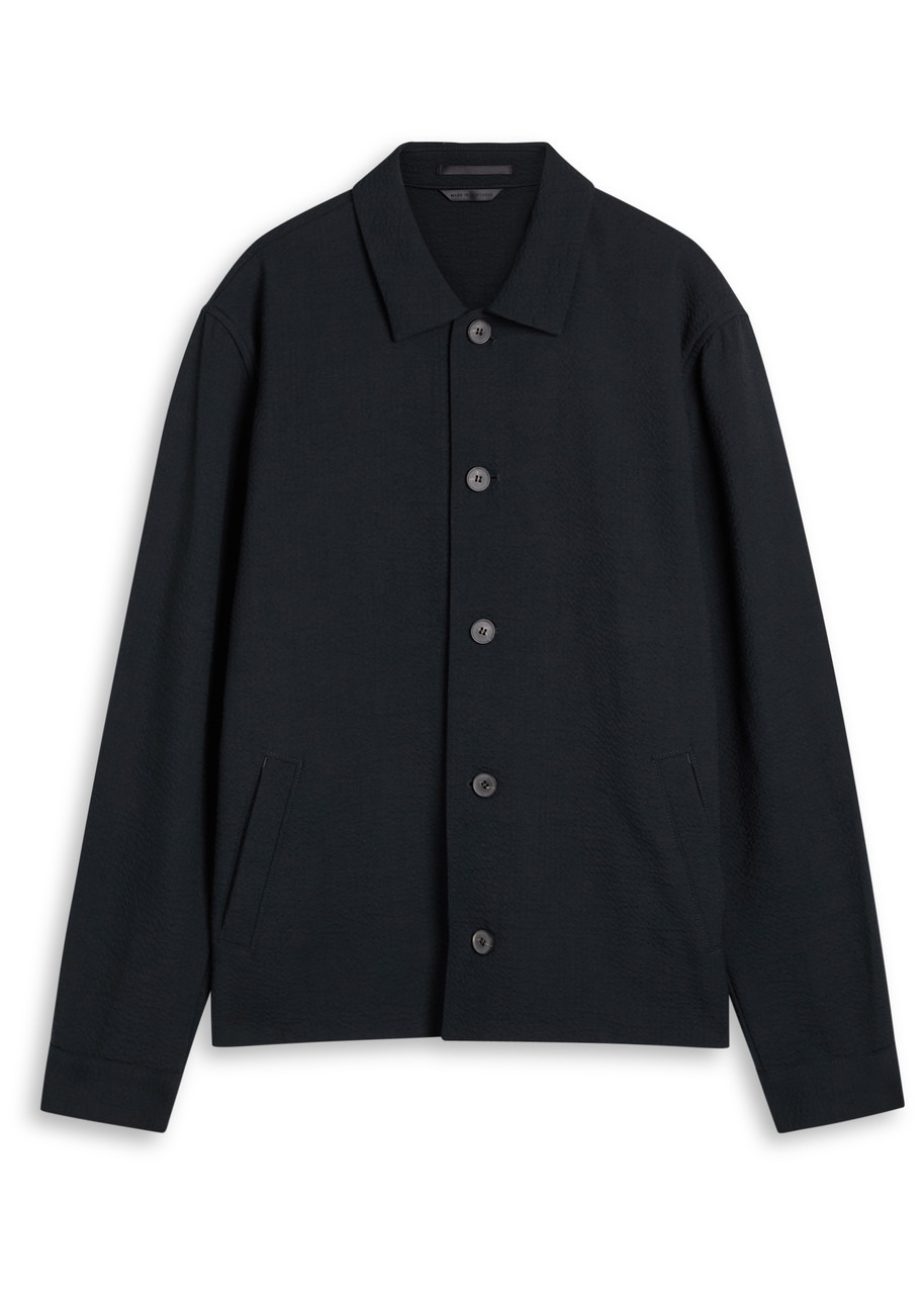 Sunspel Seersucker Stretch-wool Overshirt - 1