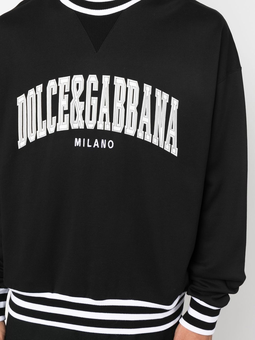 logo-appliqué varsity sweatshirt - 5