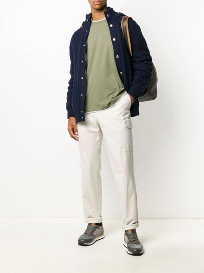 Brunello Cucinelli cable-knit cashmere cardigan outlook