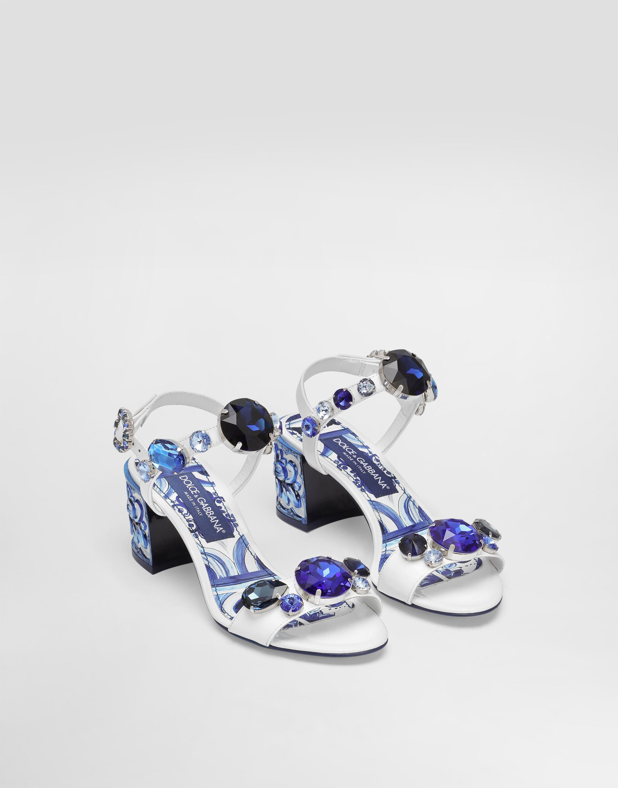 Patent leather sandal with jewel embroidery - 2