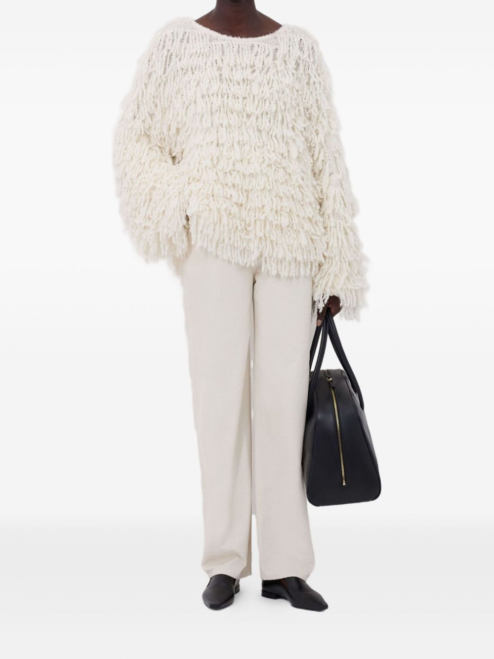 fringe wool sweater - 2