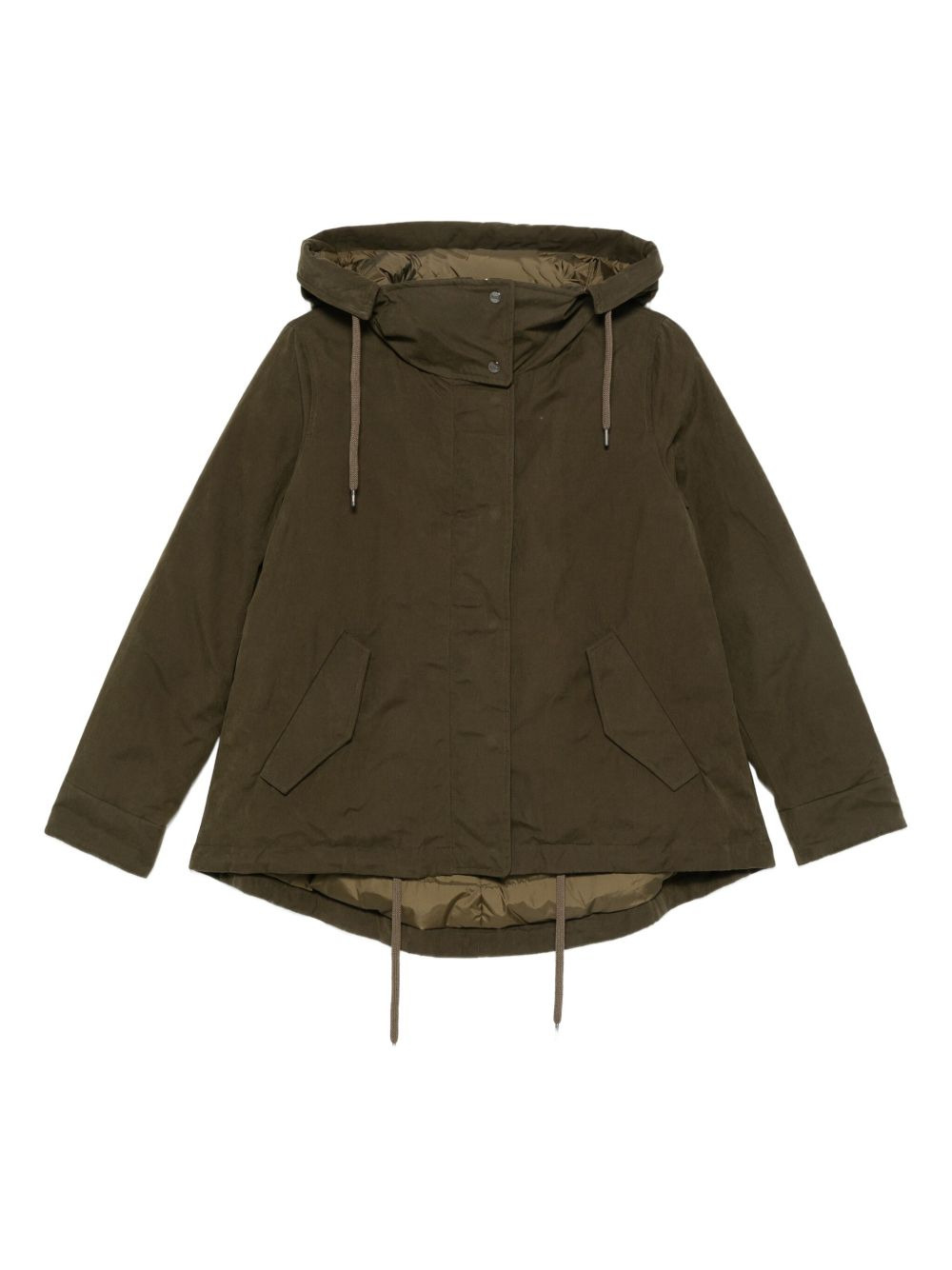 hooded drawstring jacket - 1