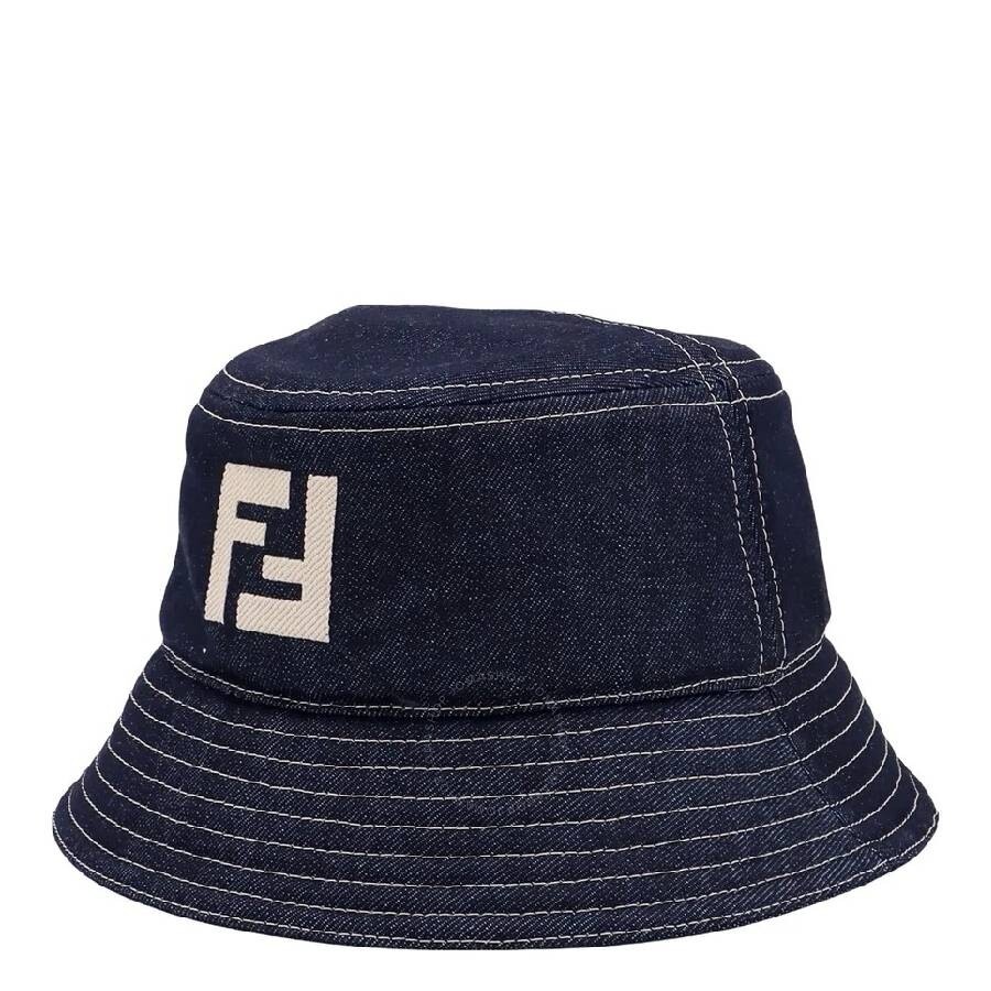 Fendi Embroidered Logo Denim Bucket Hat - 3
