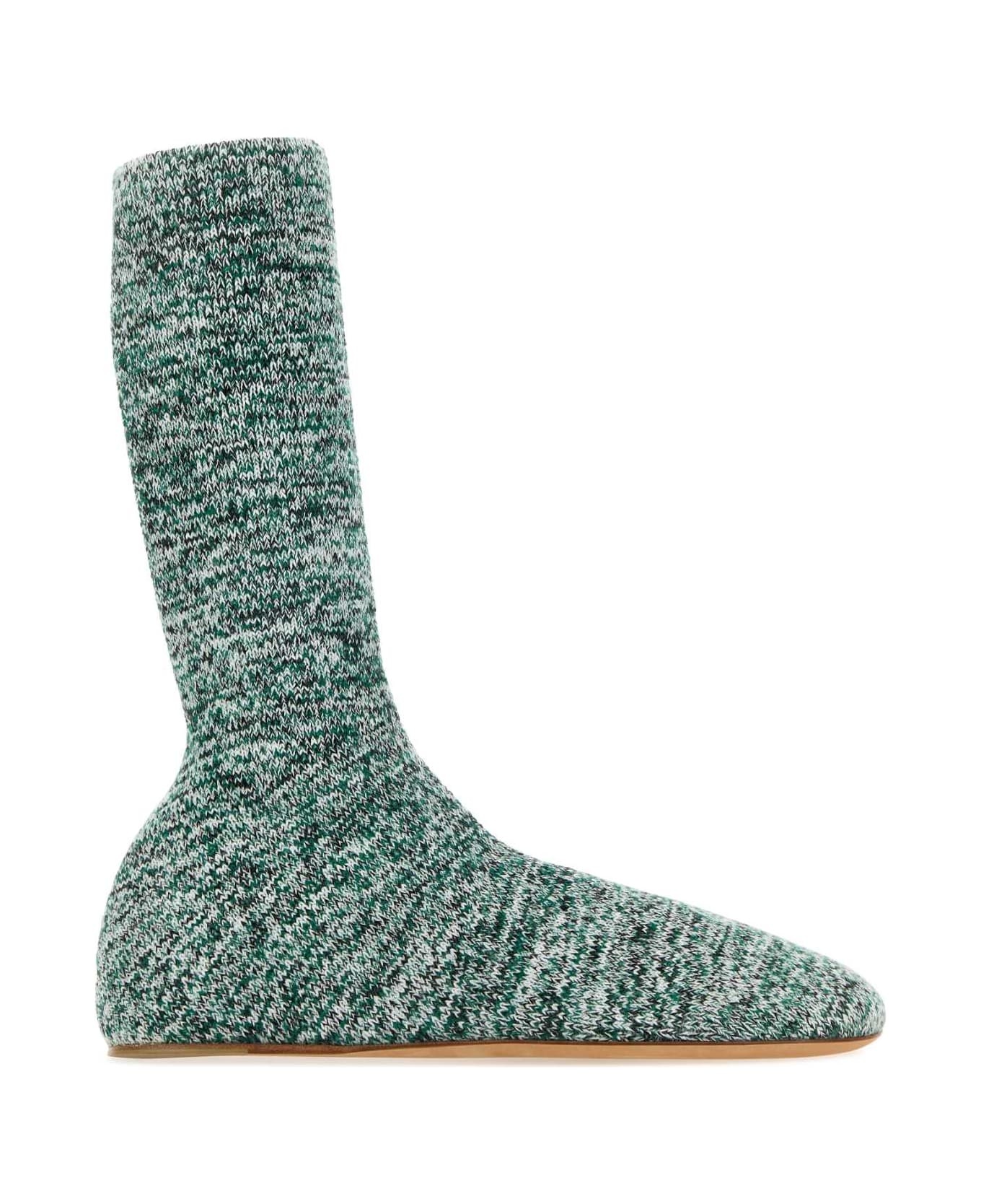 Multicolor Wool Blend Domenica Ankle Boots - 1