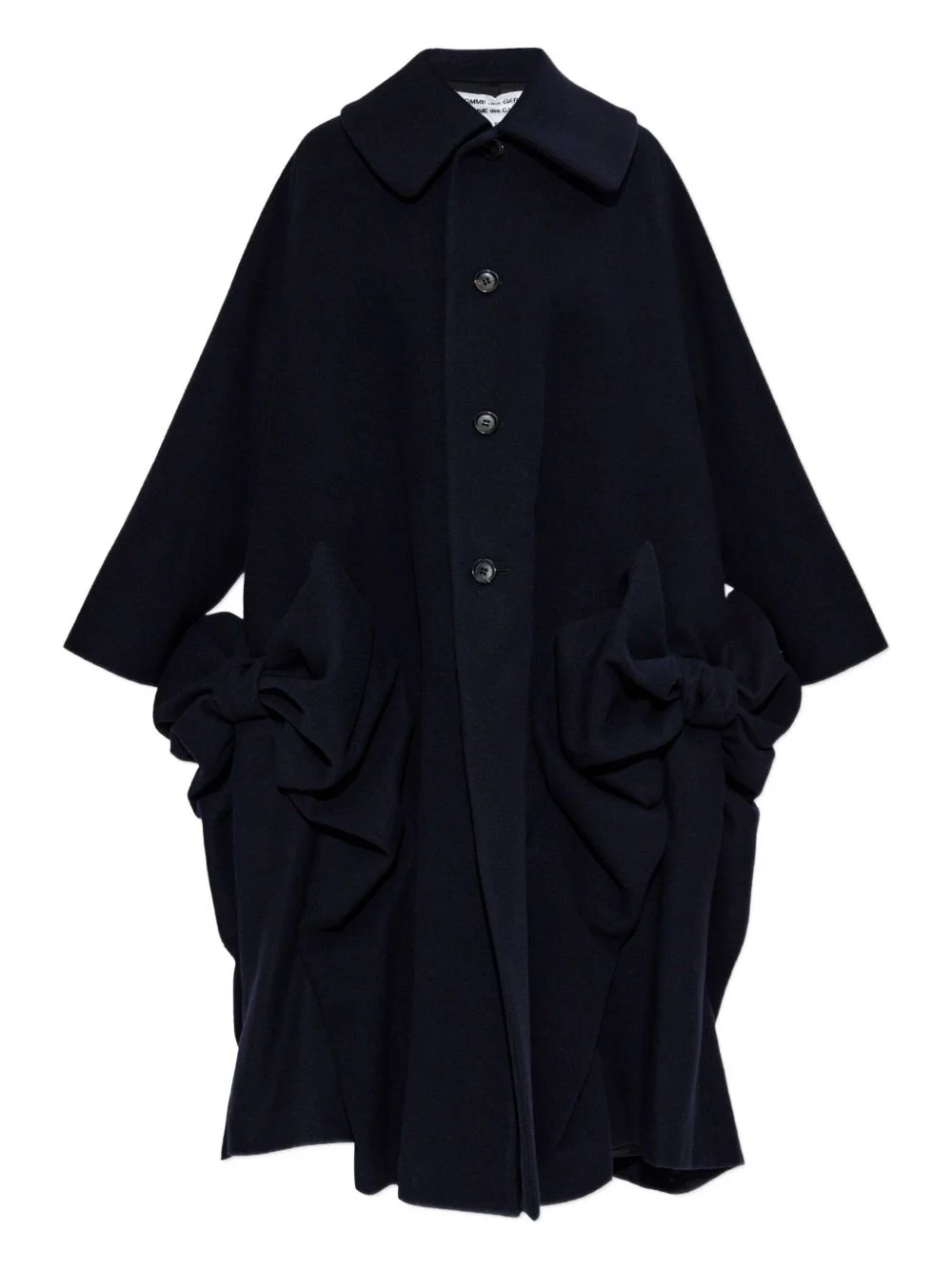 bow-detail wool coat - 1