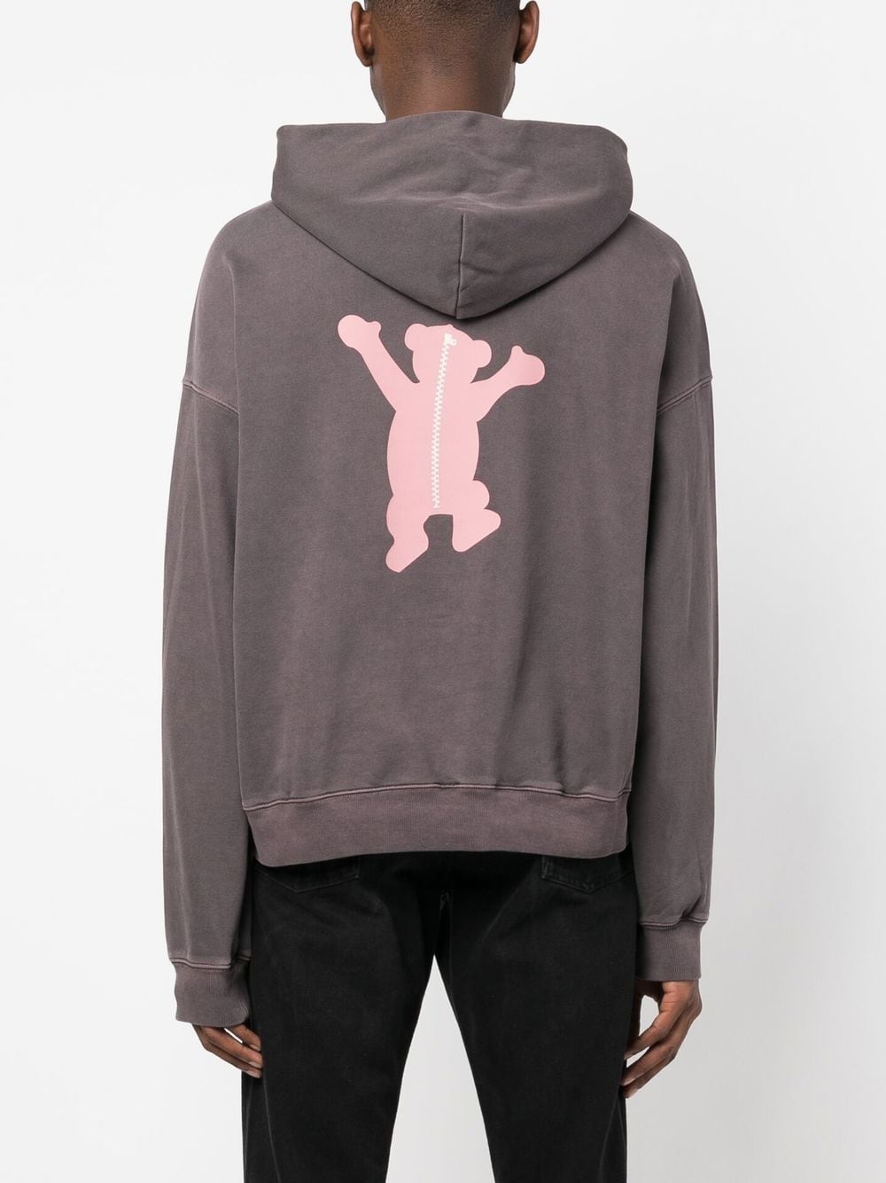 graphic-print cotton hoodie - 4