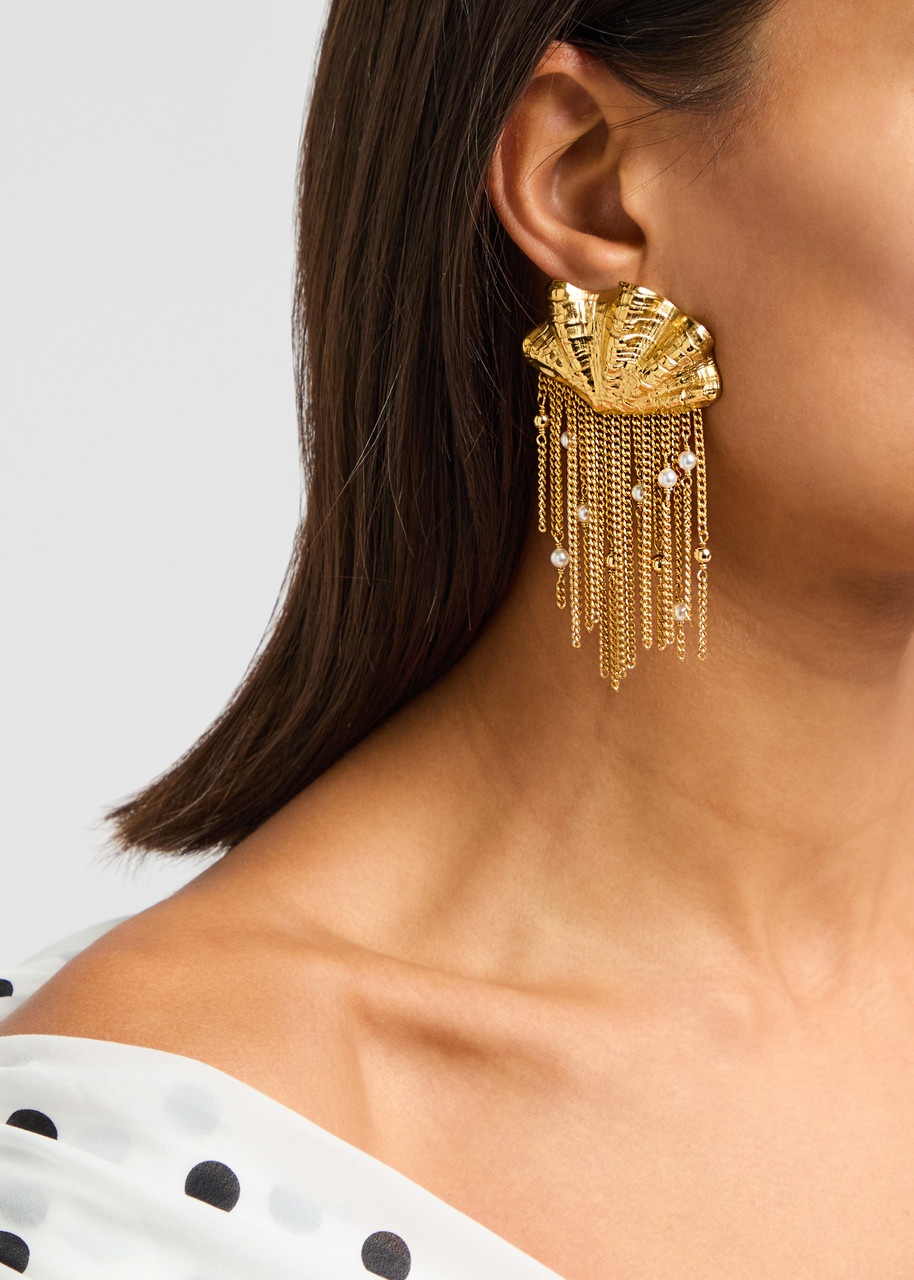 Chloe The Chloé Shells Fringed Drop Earrings - 2