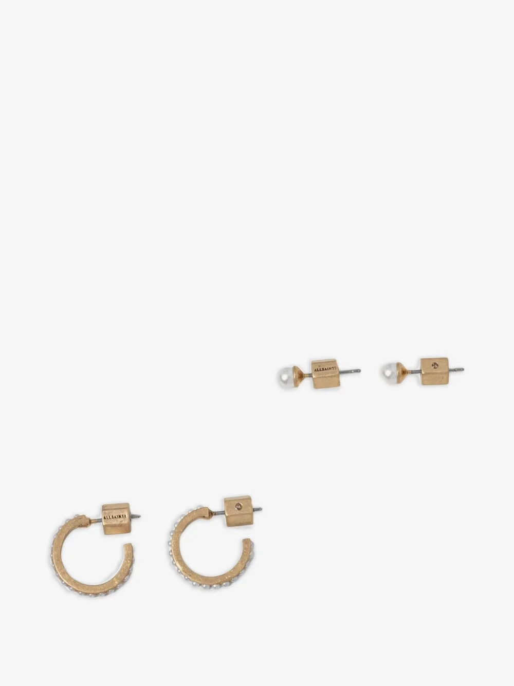 faux-pearl embellished earrings - 1