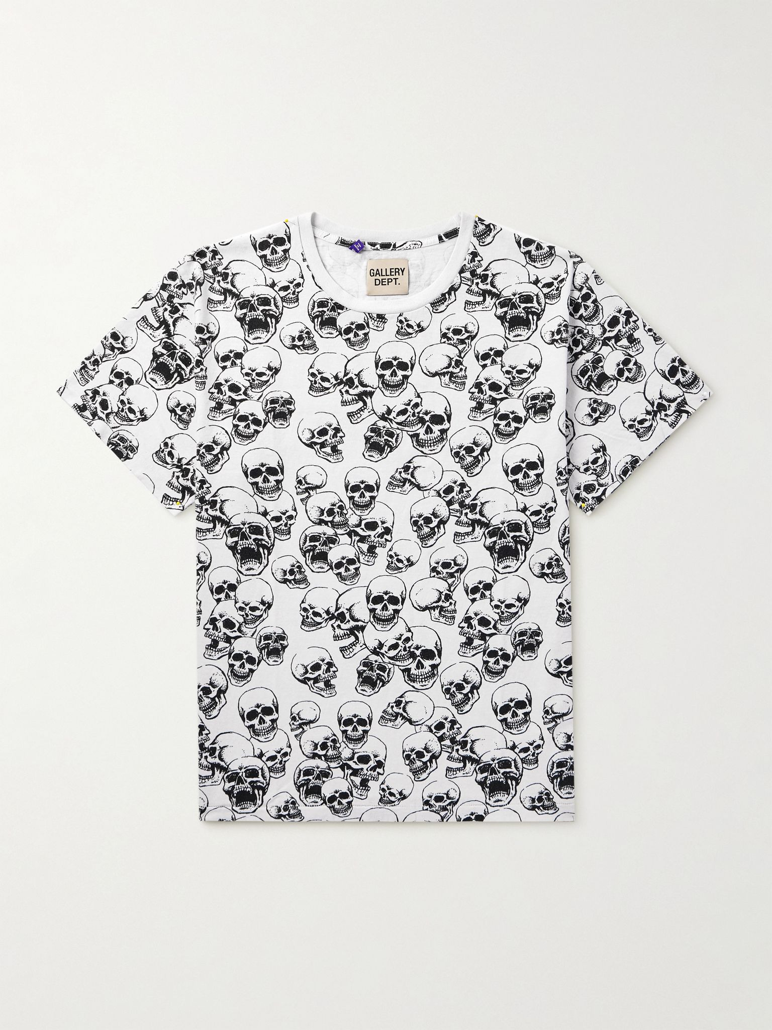 Skull Printed Cotton-Jersey T-Shirt White - 1
