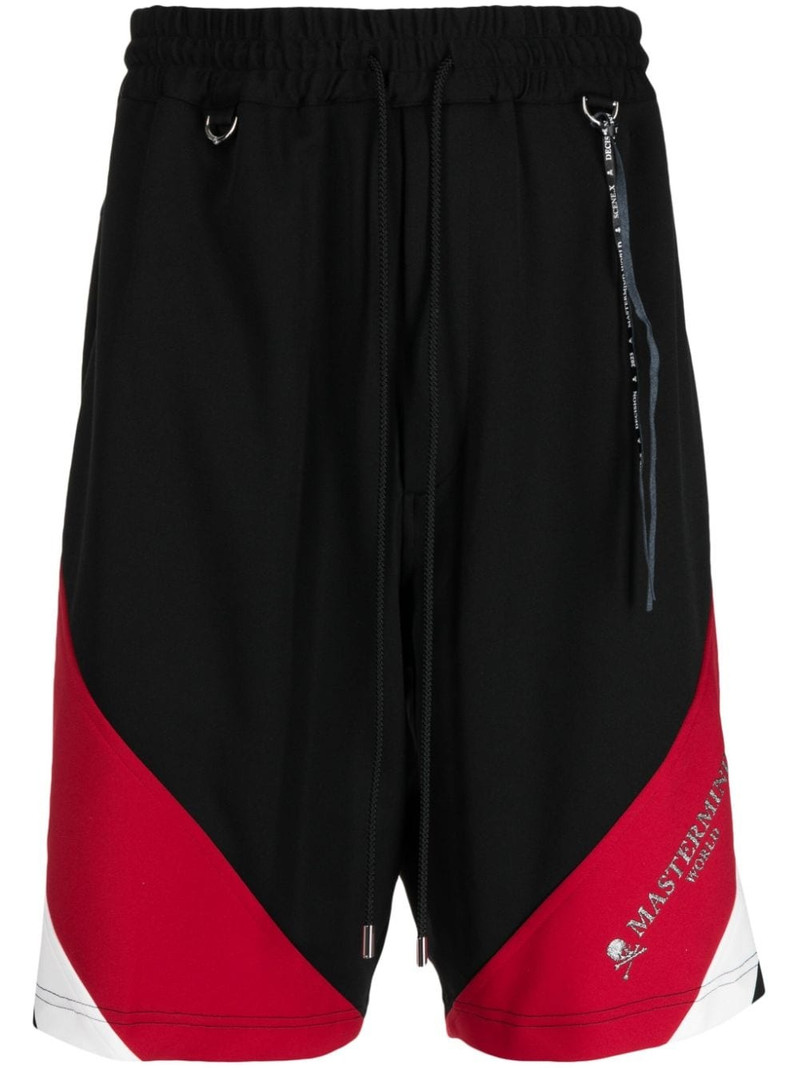 colour-block track shorts 1