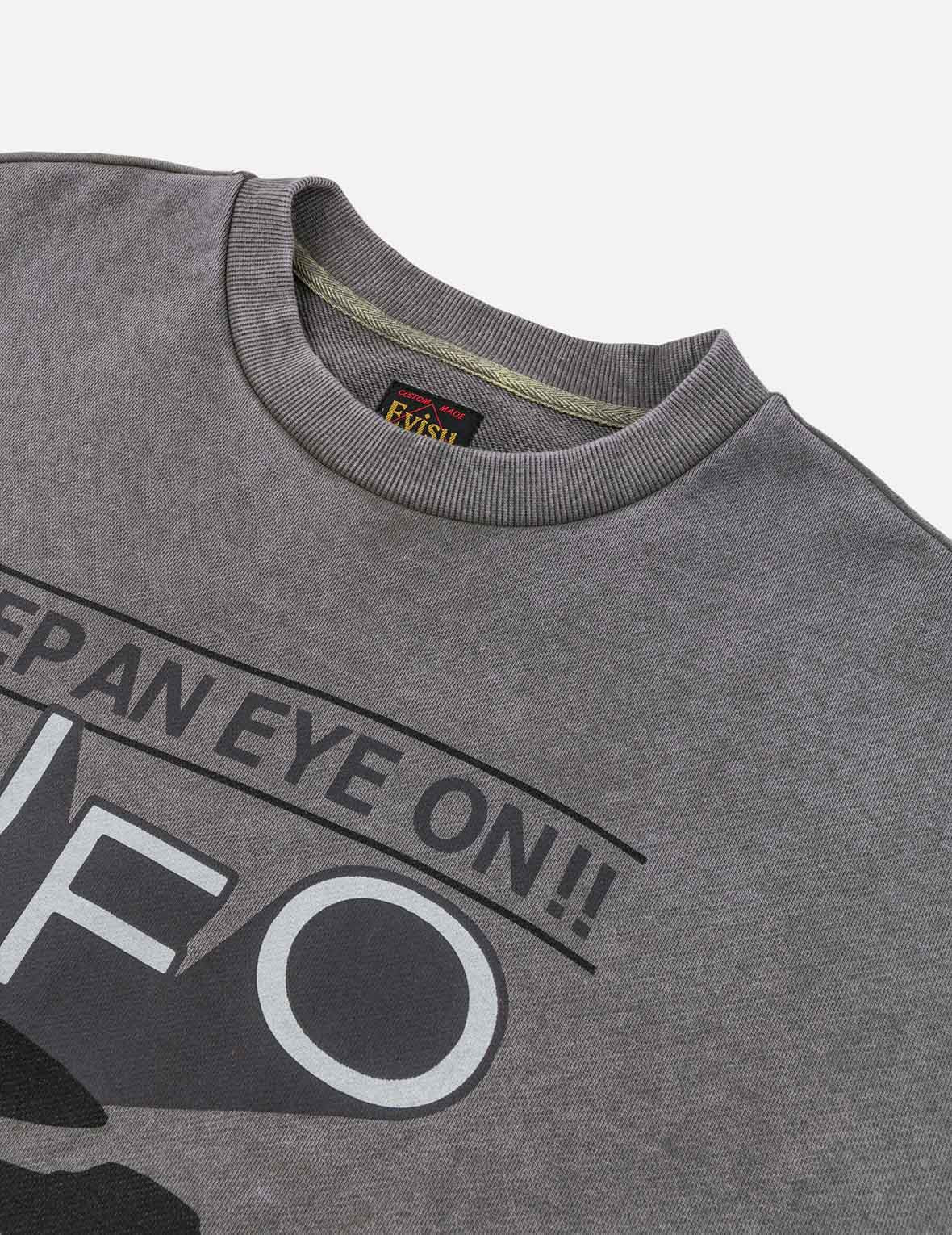 UFO Print and Seagull Appliqué Relax Fit Hoodie - 8