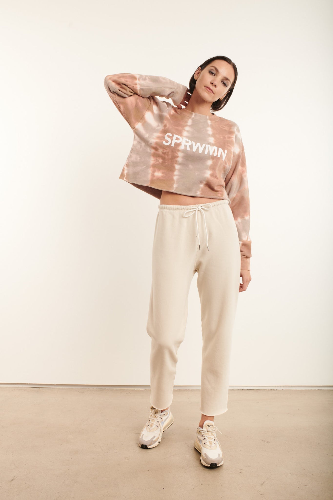DESERT DUSK COTTON CROPPED LOGO SWEATSHIRT - 6