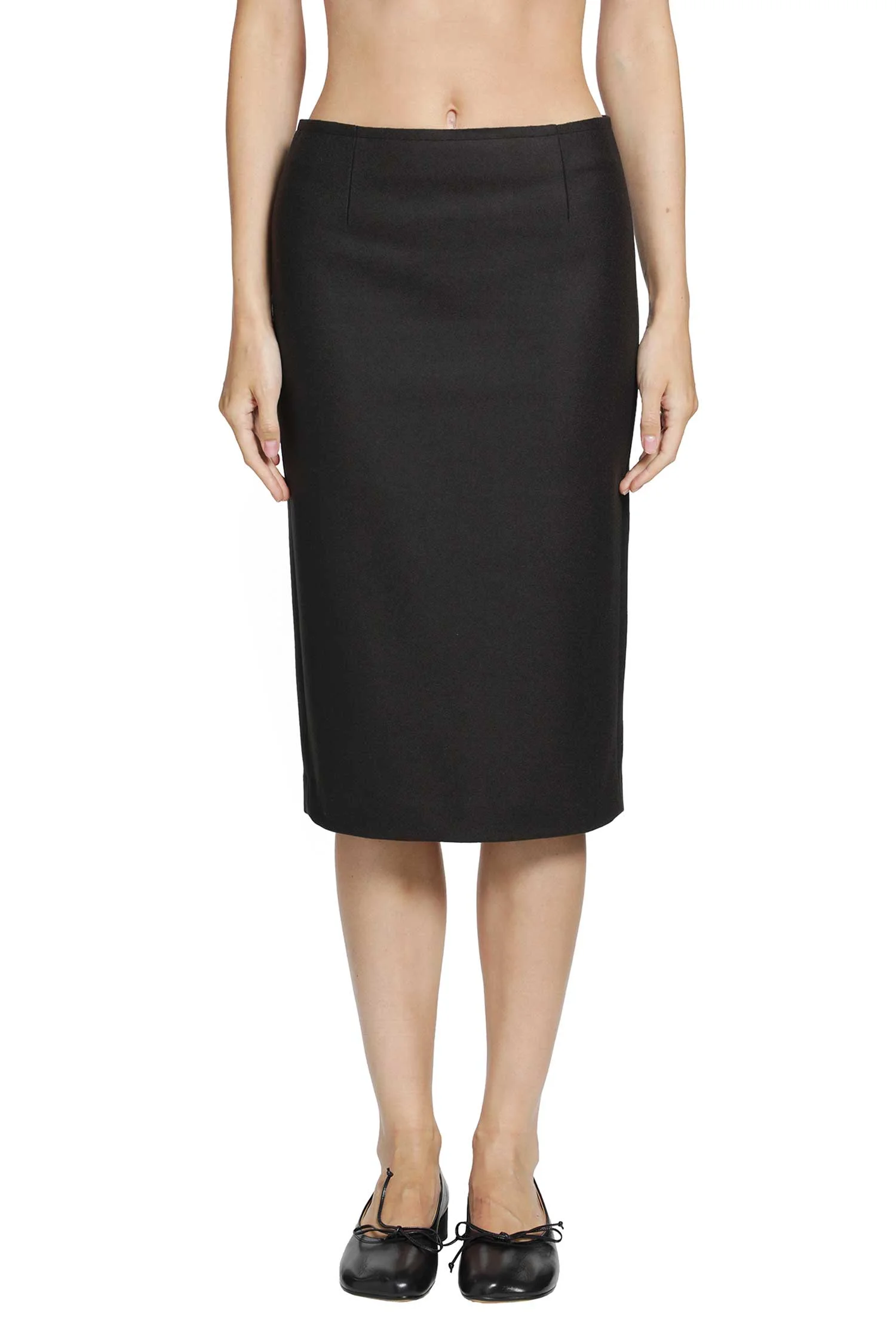 Wool Midi Skirt - 1