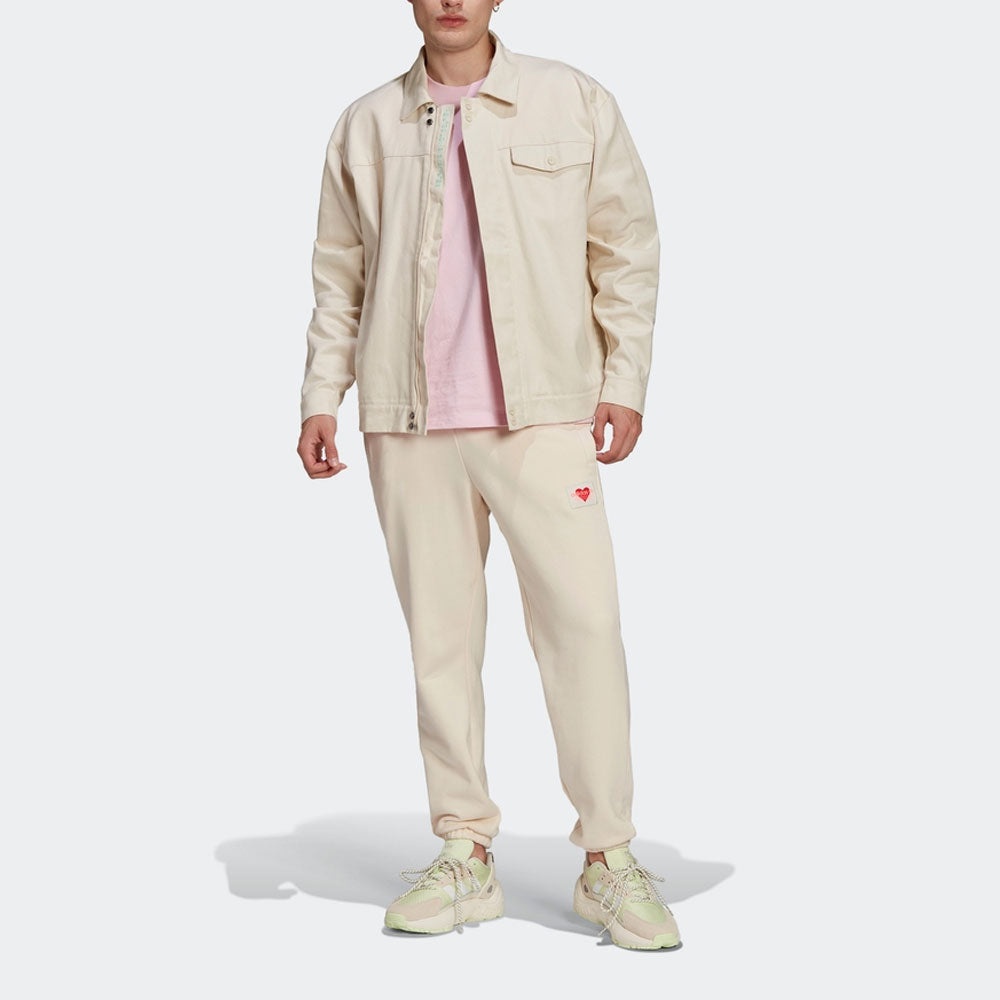 adidas originals Elastic Waistband Casual Bundle Feet Sports Pants/Trousers/Joggers Creamy White HI6 - 4