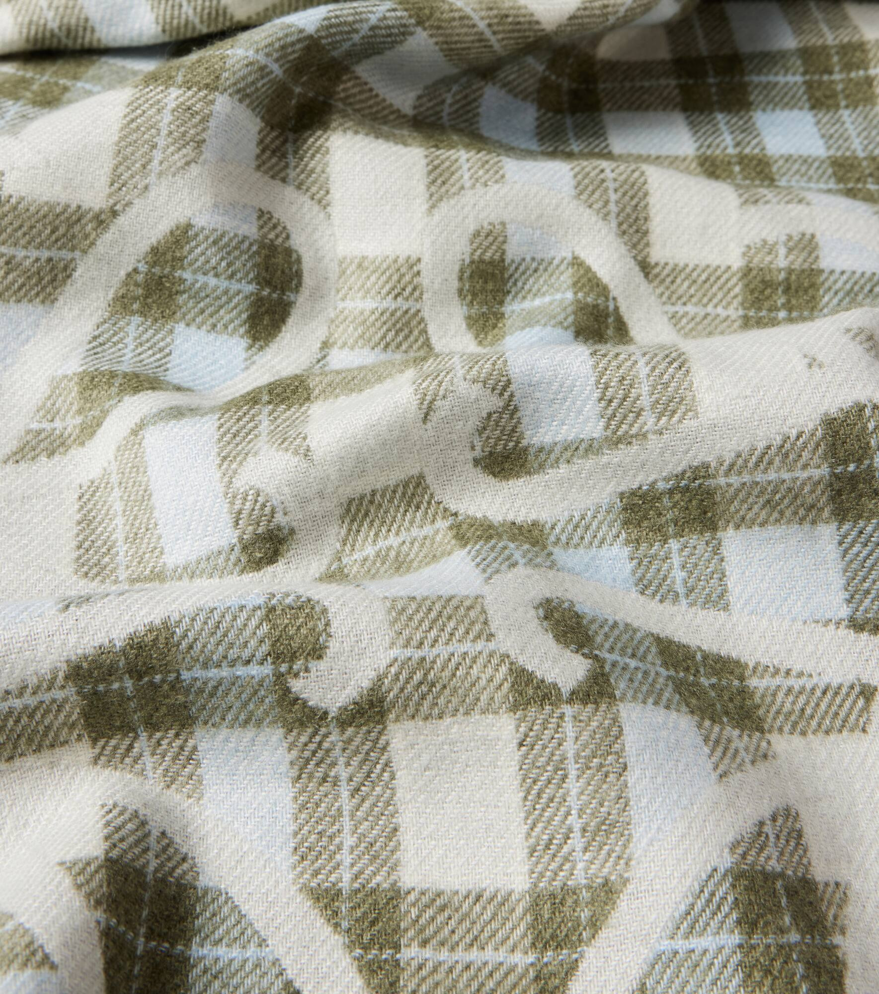Anagram checked silk and cashmere scarf - 4