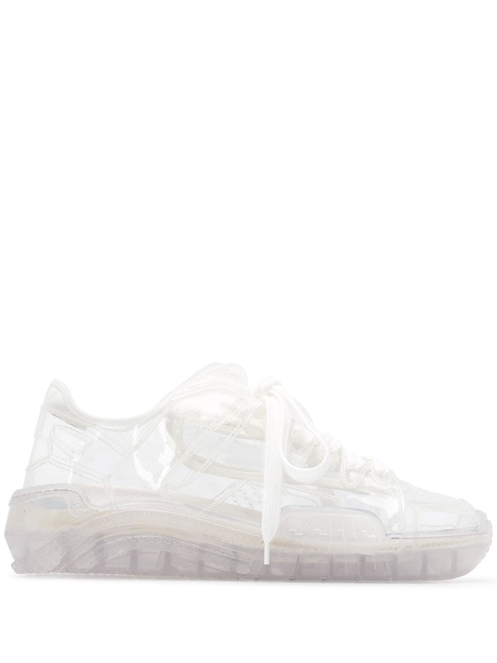 transparent low-top sneakers - 1