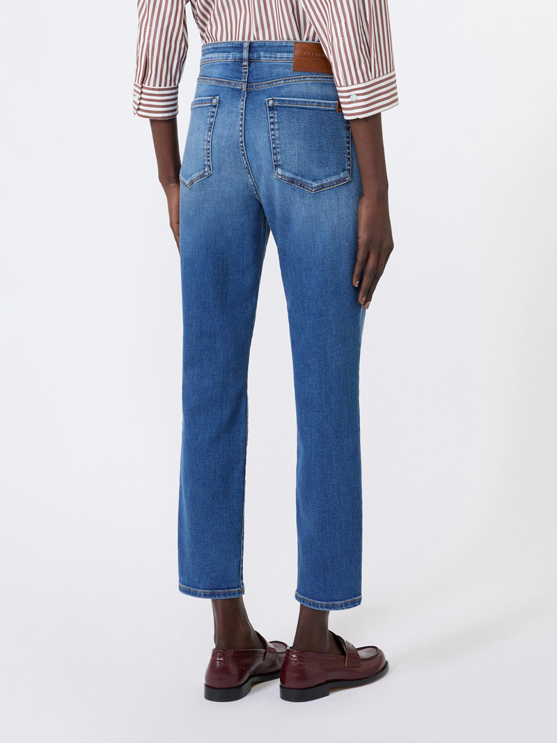 LANA Slim-fit stretch denim cropped jeans - NAVY 4
