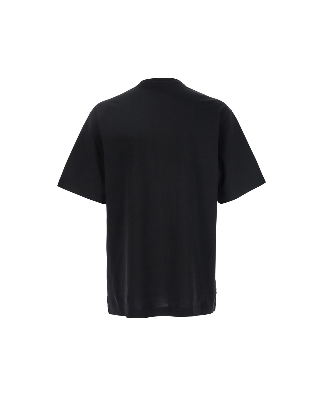 Black Crewneck T-shirt With Bandana Print All-over In Cotton Woman - 2