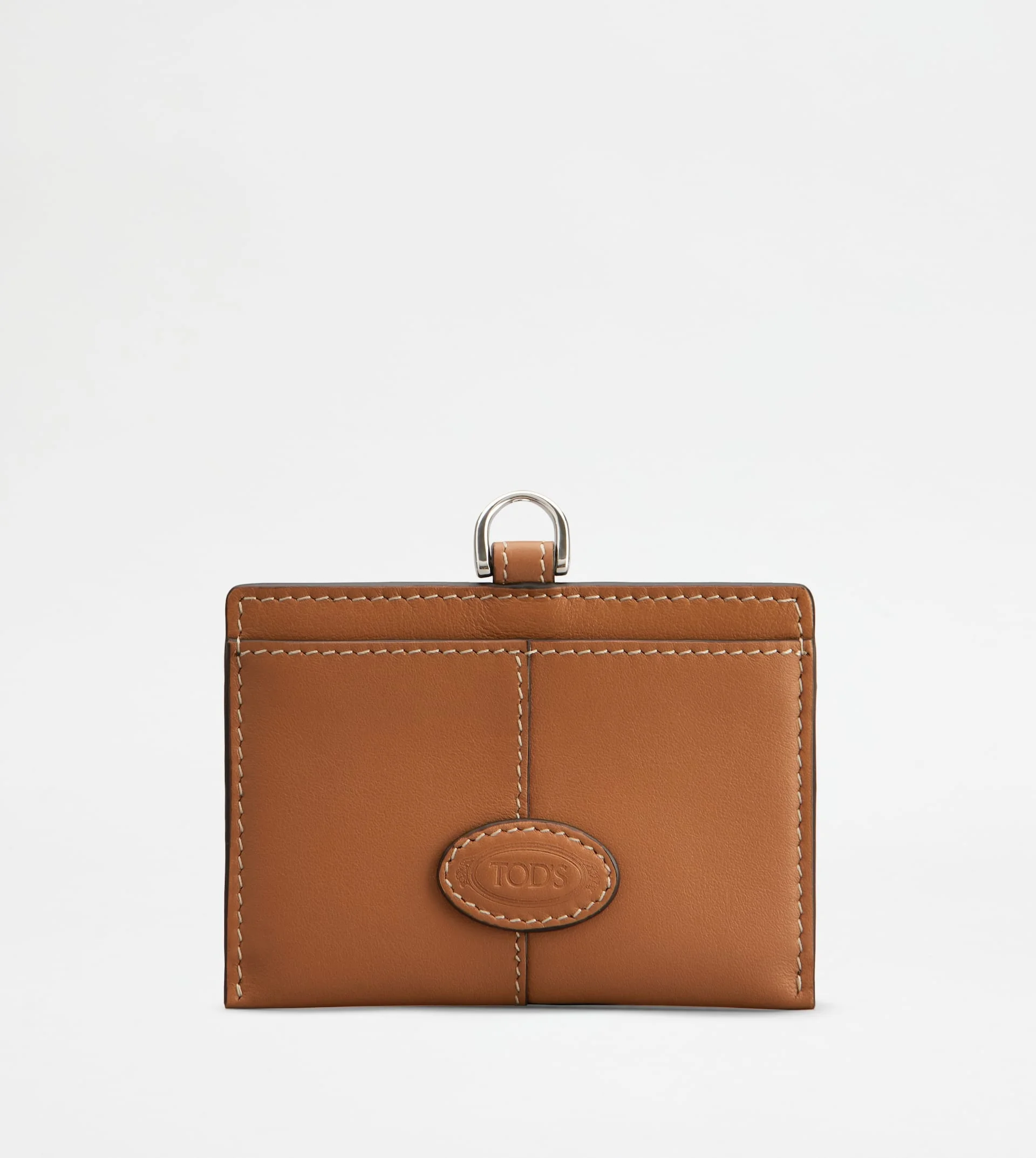 BADGE HOLDER IN LEATHER - BROWN - 1