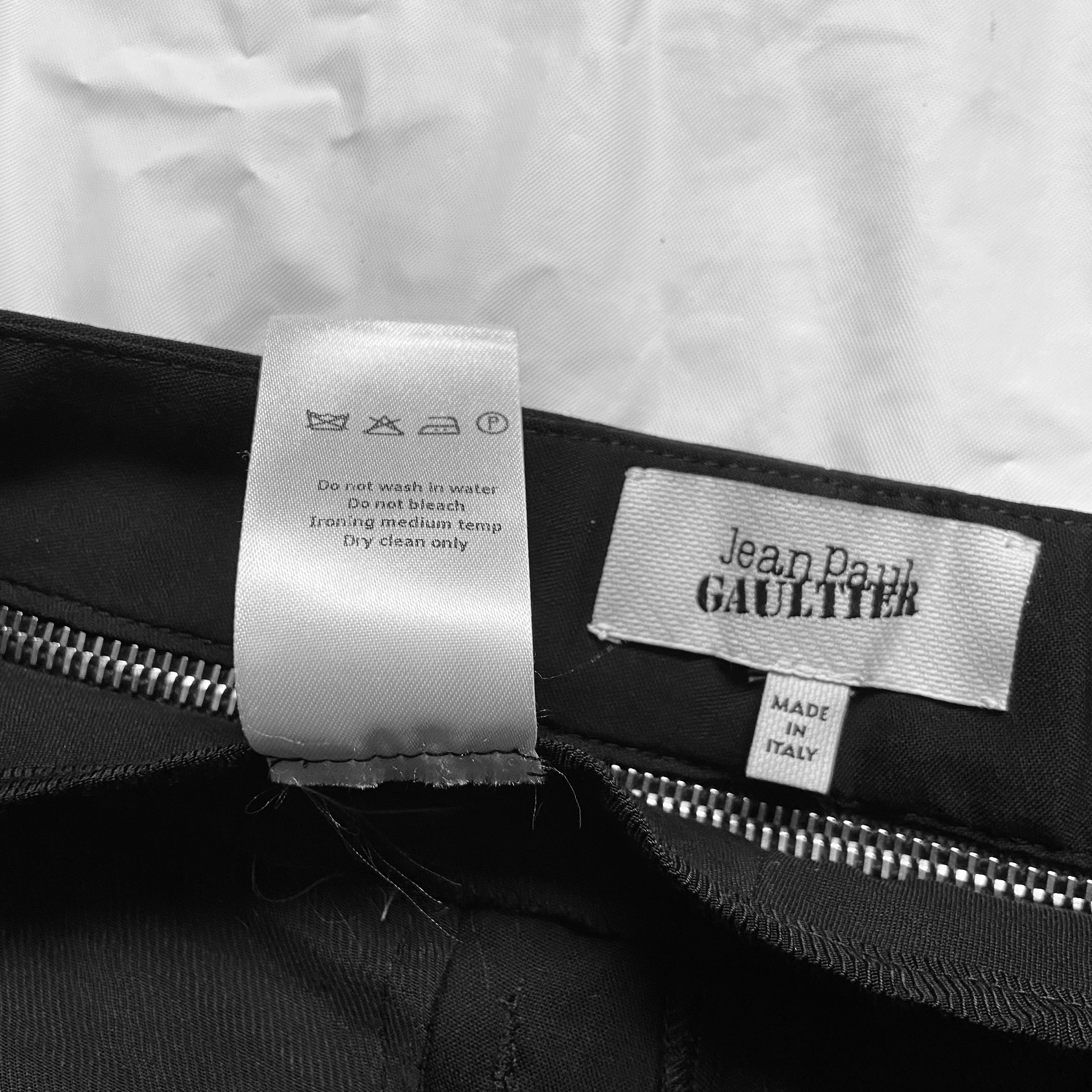 Jean paul gaultier bumster chain zipper pants  44 - 15