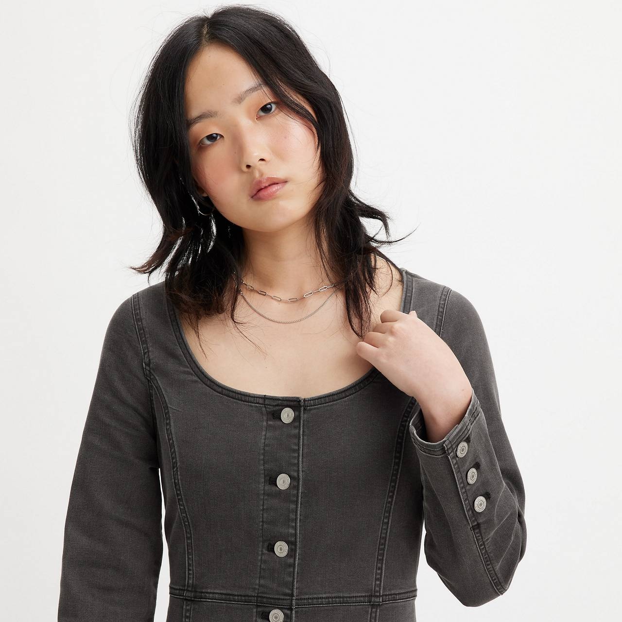 VEDA DENIM DRESS - 4