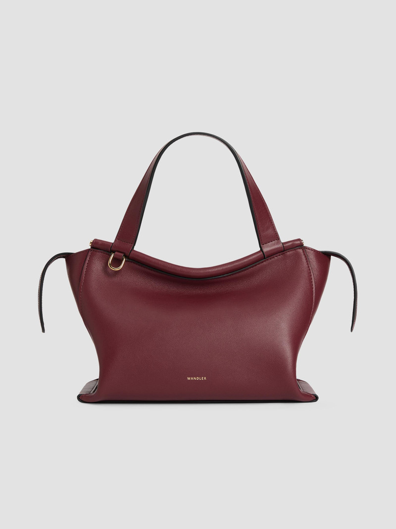 Women's Ida Leather Top Handle Bag - Bordeaux 1