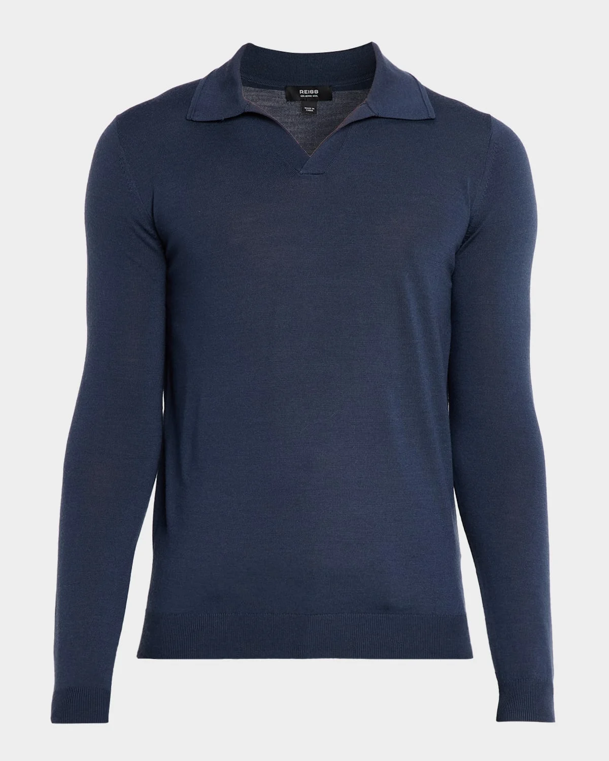Men's Milburn Merino Wool Johnny Collar Polo Shirt - 1