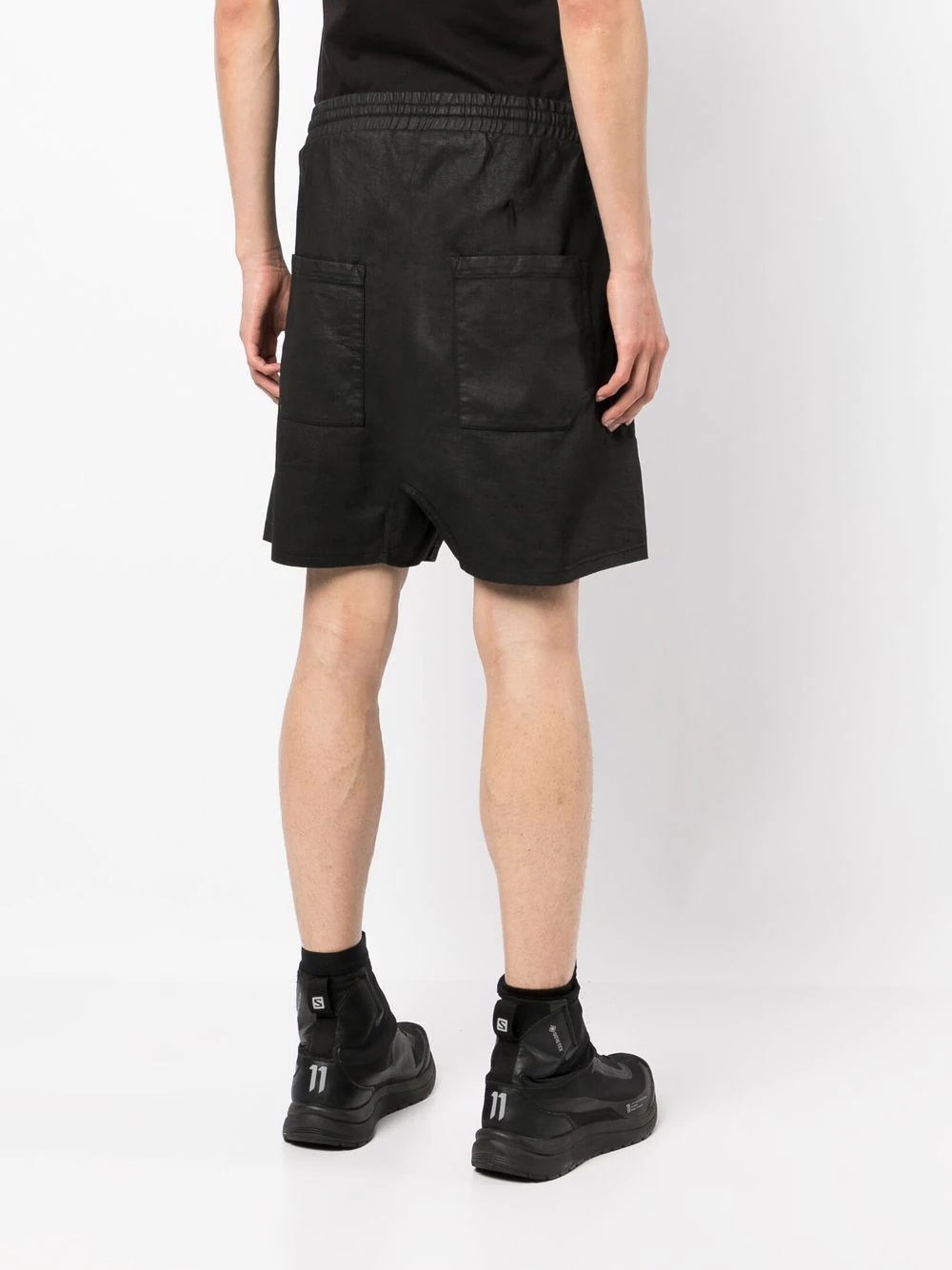 drawstring knee-length shorts - 4