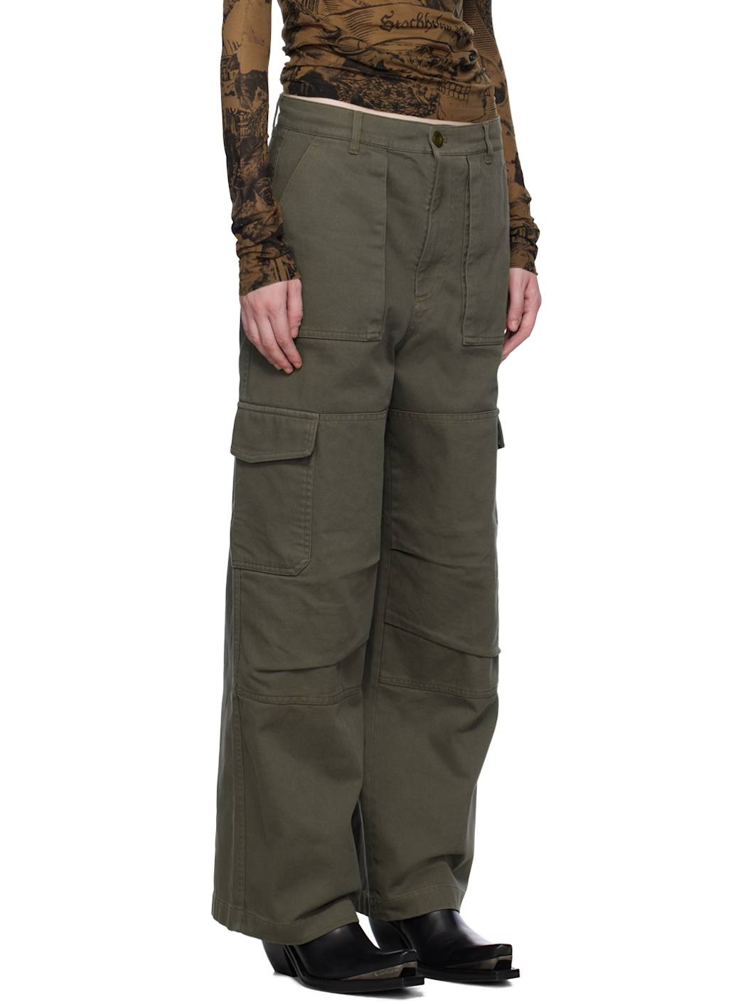 Khaki Relaxed-Fit Cargo Pants - 2