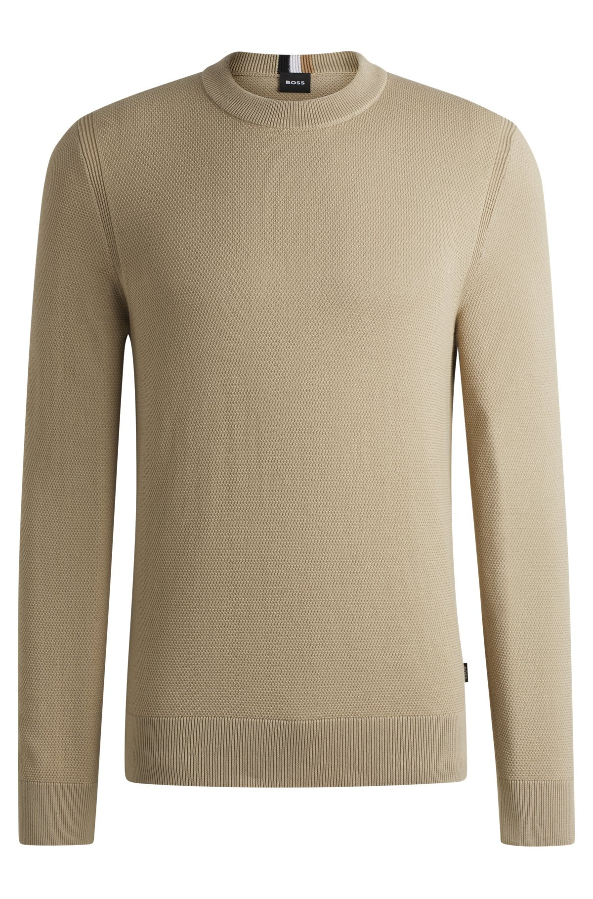 MICRO-STRUCTURED SWEATER IN COTTON - 1