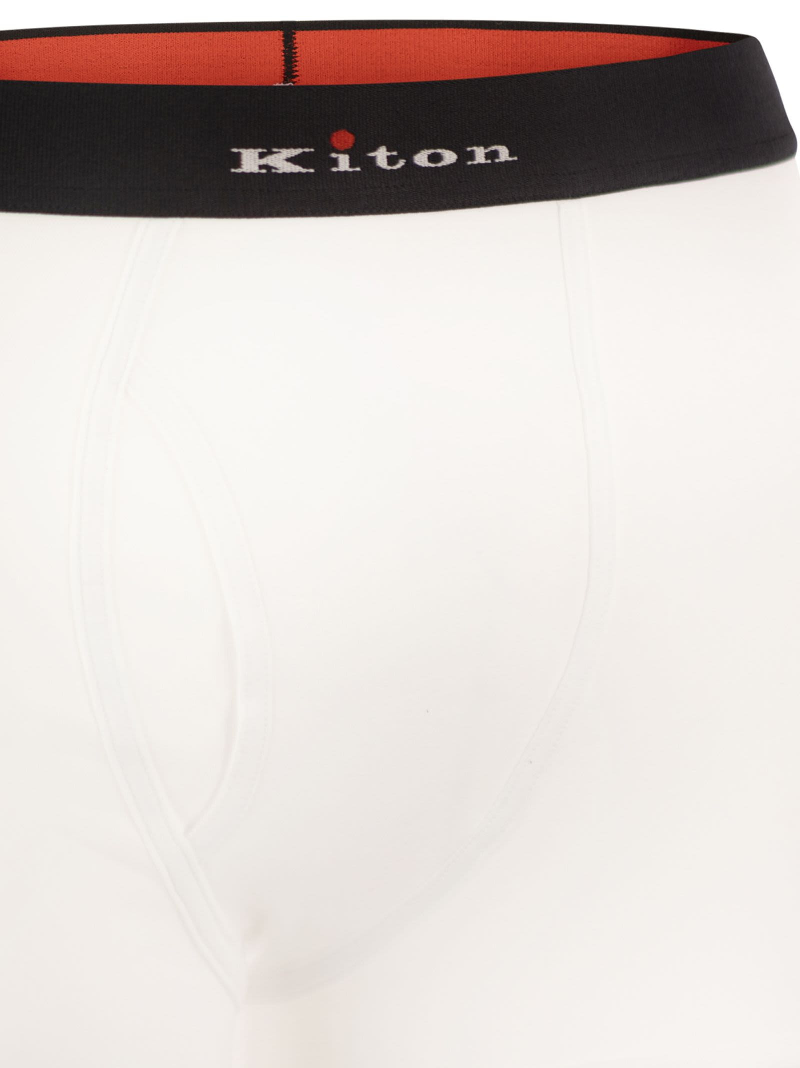 KITON - Kiton Men Stretch Cotton Boxer Shorts With Logo - 4