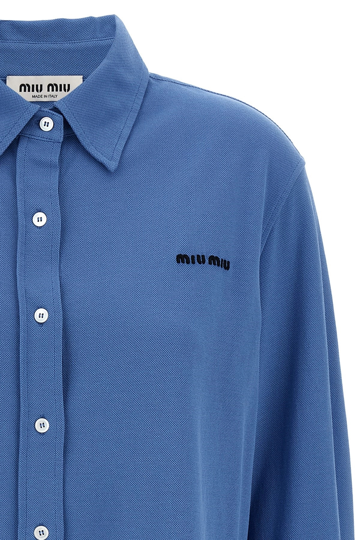 Piqué cotton shirt - 3