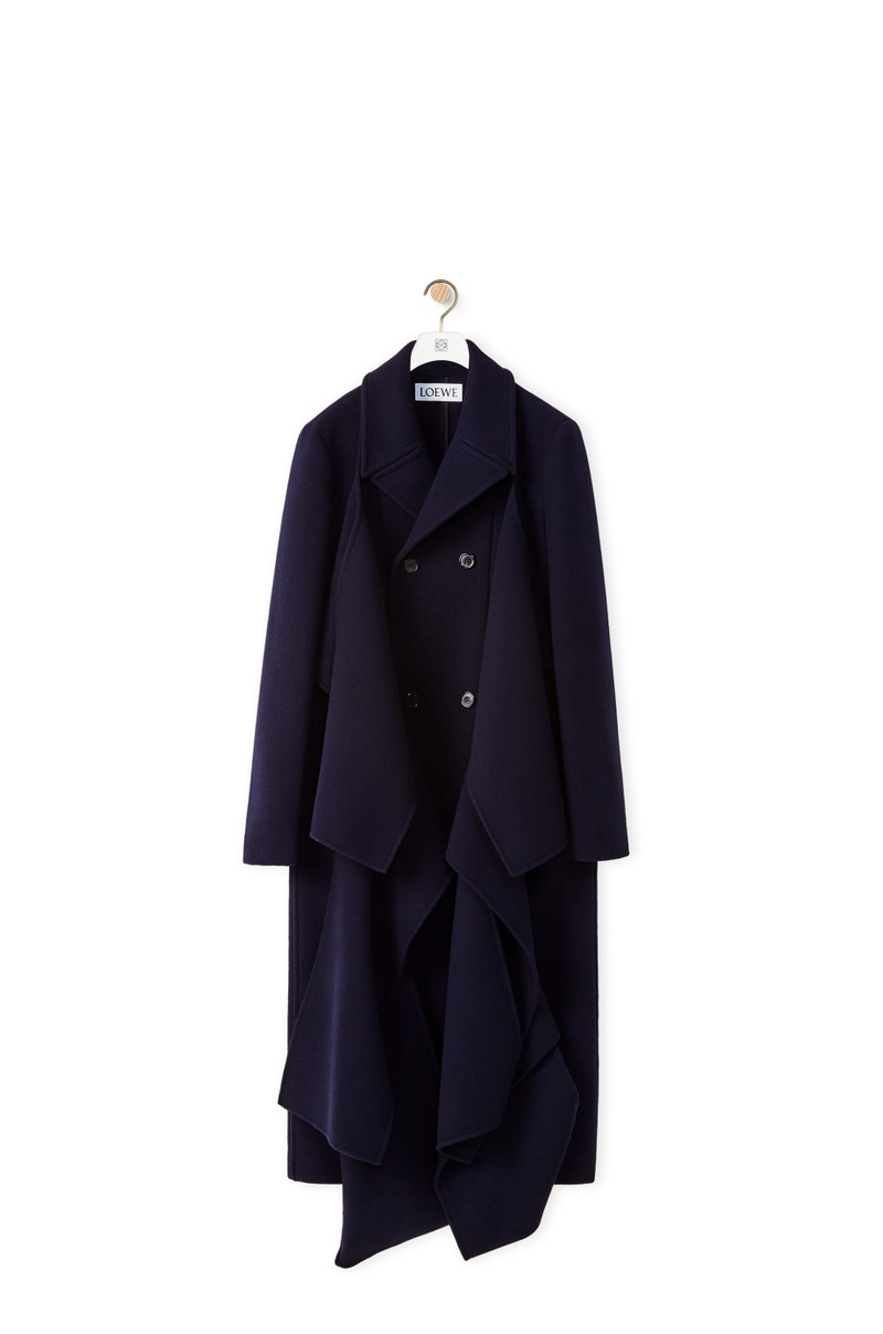 Panelled coat in wool and cashmere 1