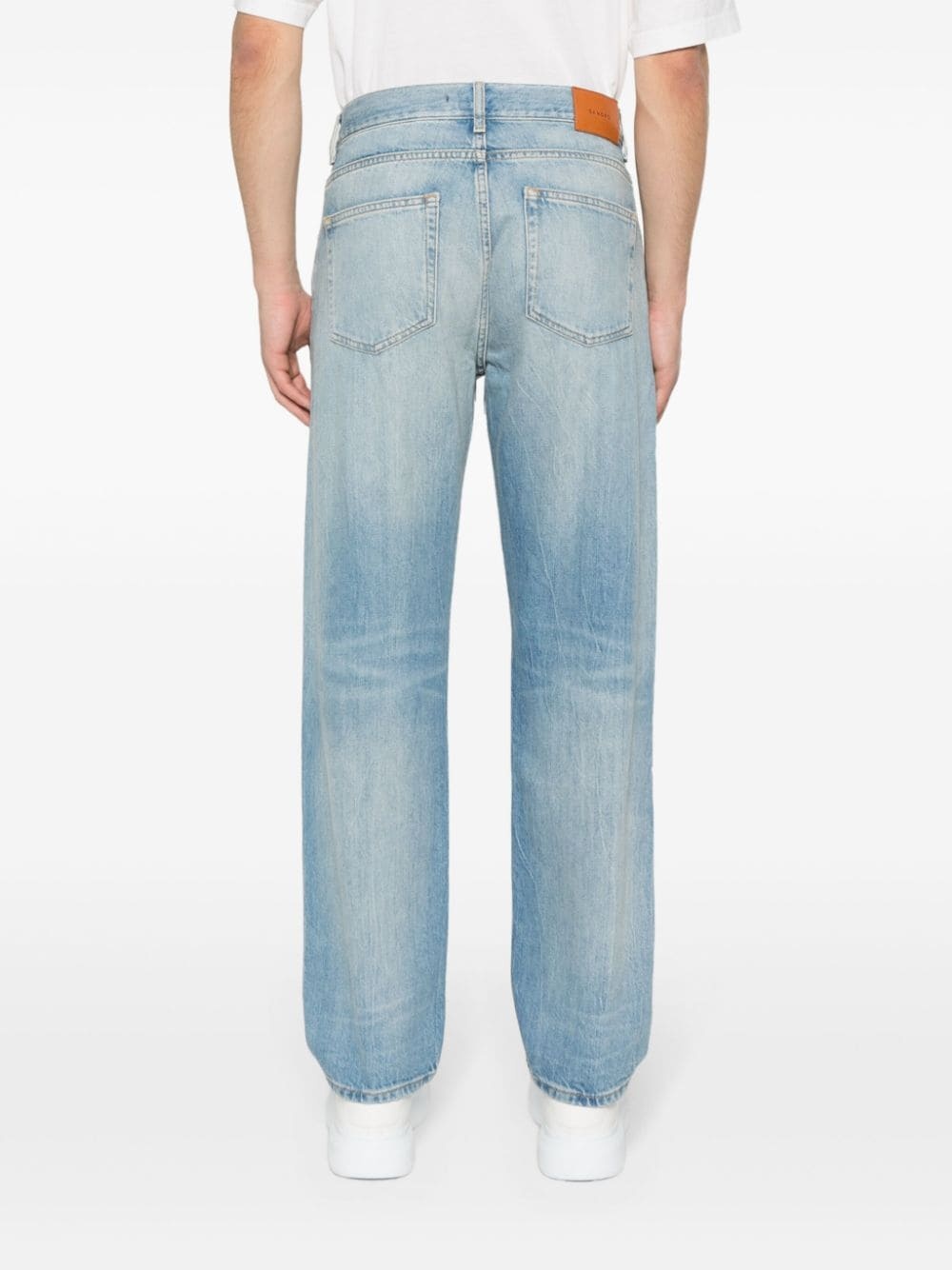 slim-fit faded jeans - 4