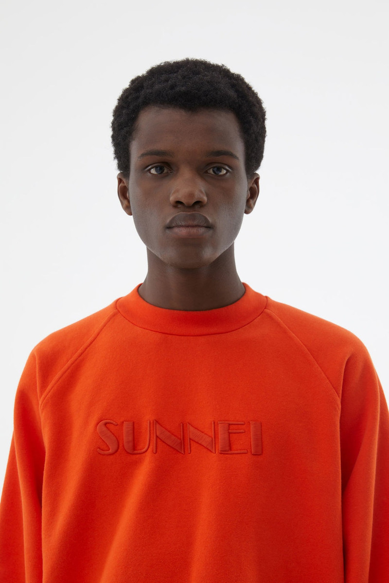 ORANGE SWEATSHIRT WITH EMBROIDERED LOGO 5