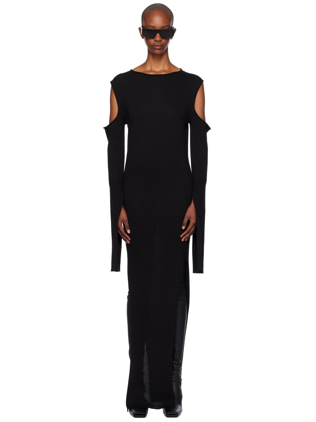 Black Porterville Cape Sleeve Maxi Dress - 1
